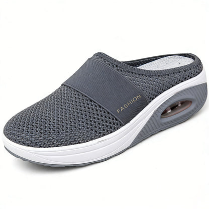 🔥 LAST DAY SALE-80%✨ BQODQO® Diabetic Air-Cushion Slip-On Walking Shoes, Orthopedic Diabetic Slippers, with Arch-Support for Women