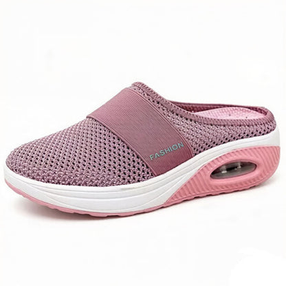 🔥 LAST DAY SALE-80%✨ BQODQO® Diabetic Air-Cushion Slip-On Walking Shoes, Orthopedic Diabetic Slippers, with Arch-Support for Women